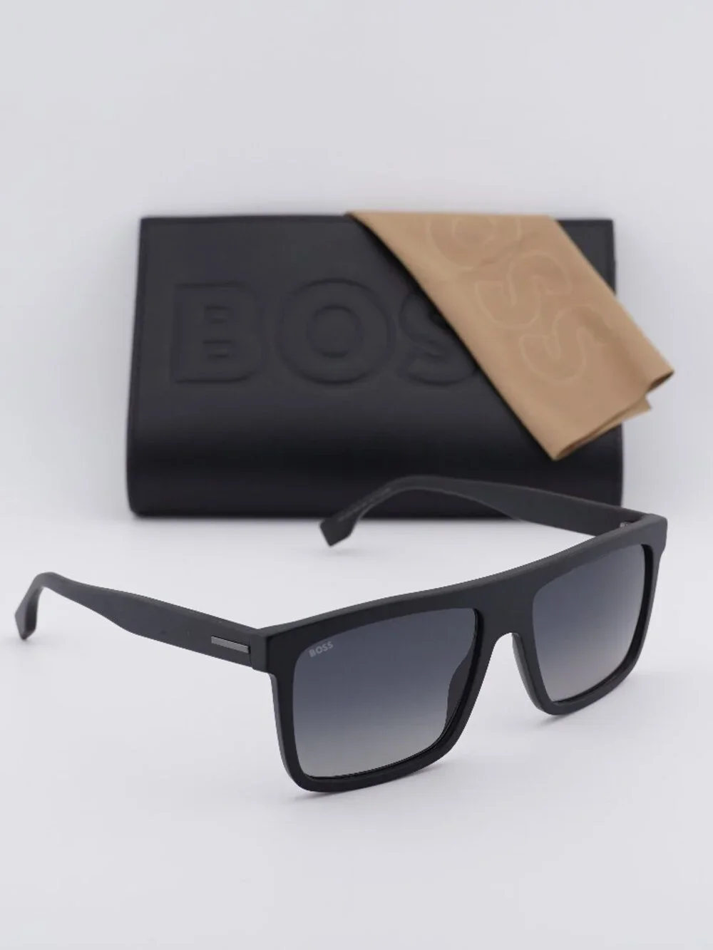 Hugo BOSS 1440/S 003/WJ Square Sunglasses - Black / Blue